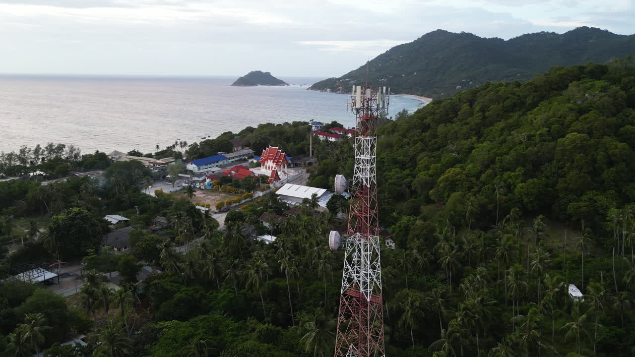 rotación aérea sobre el oeste de koh tao, tailandia