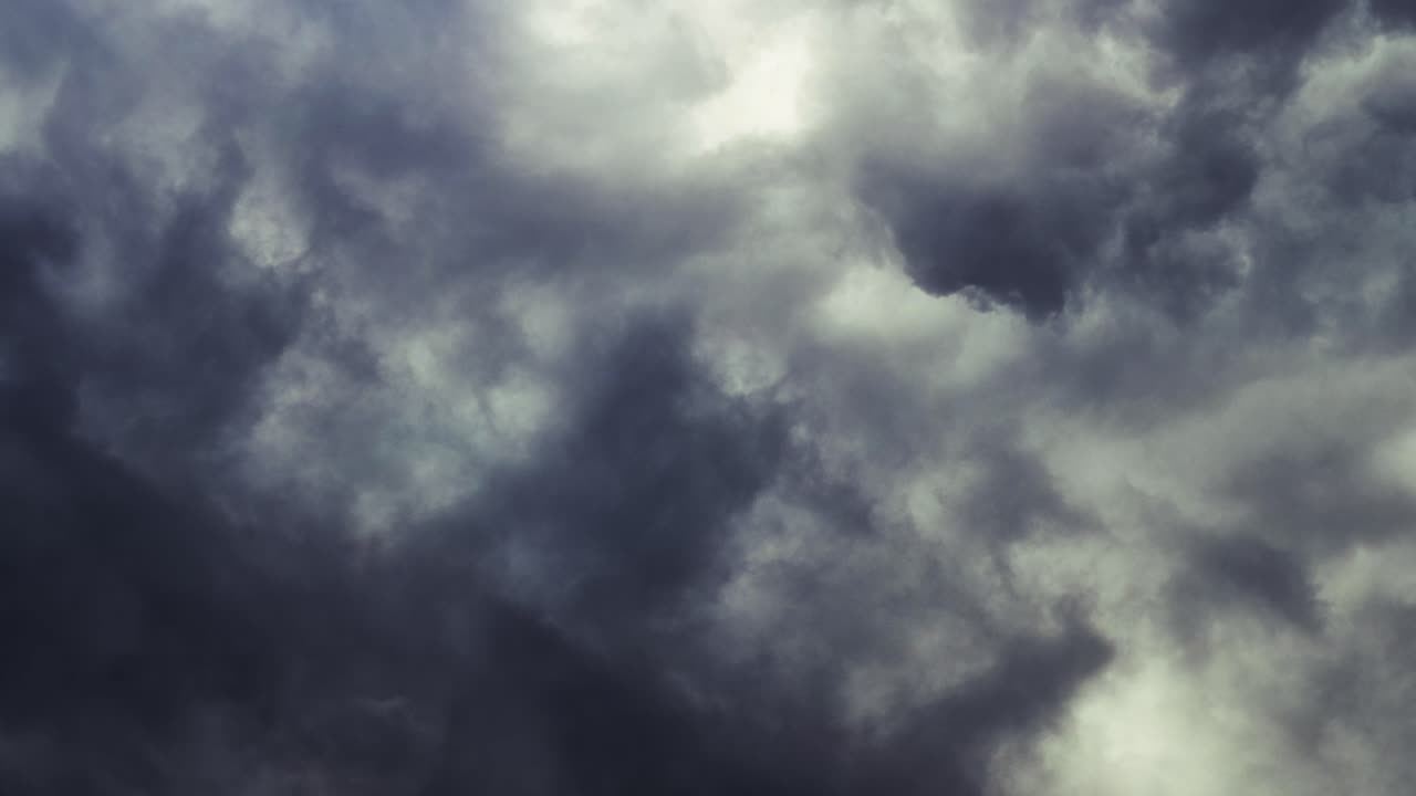 4k cinematic thunderstorm inside dark cumulonimbus clouds