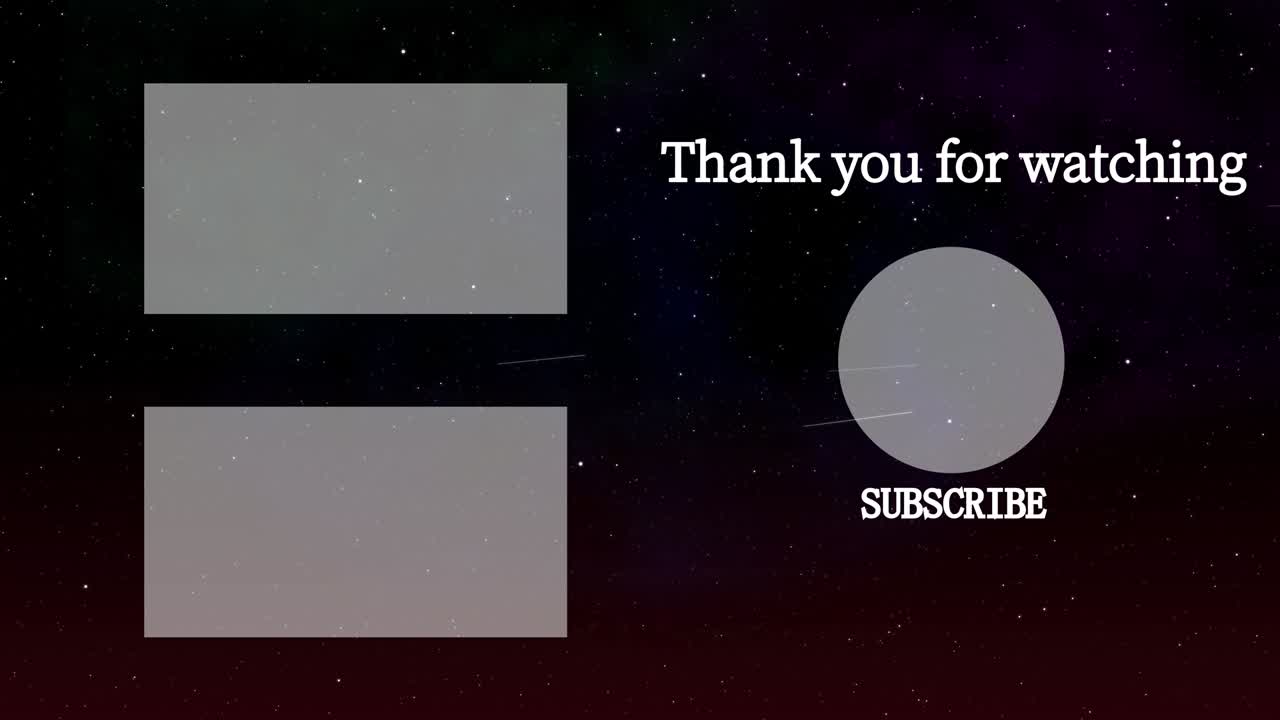 스페이스 갤럭시 엔드 카드 엔딩 스크린 모션 그래픽