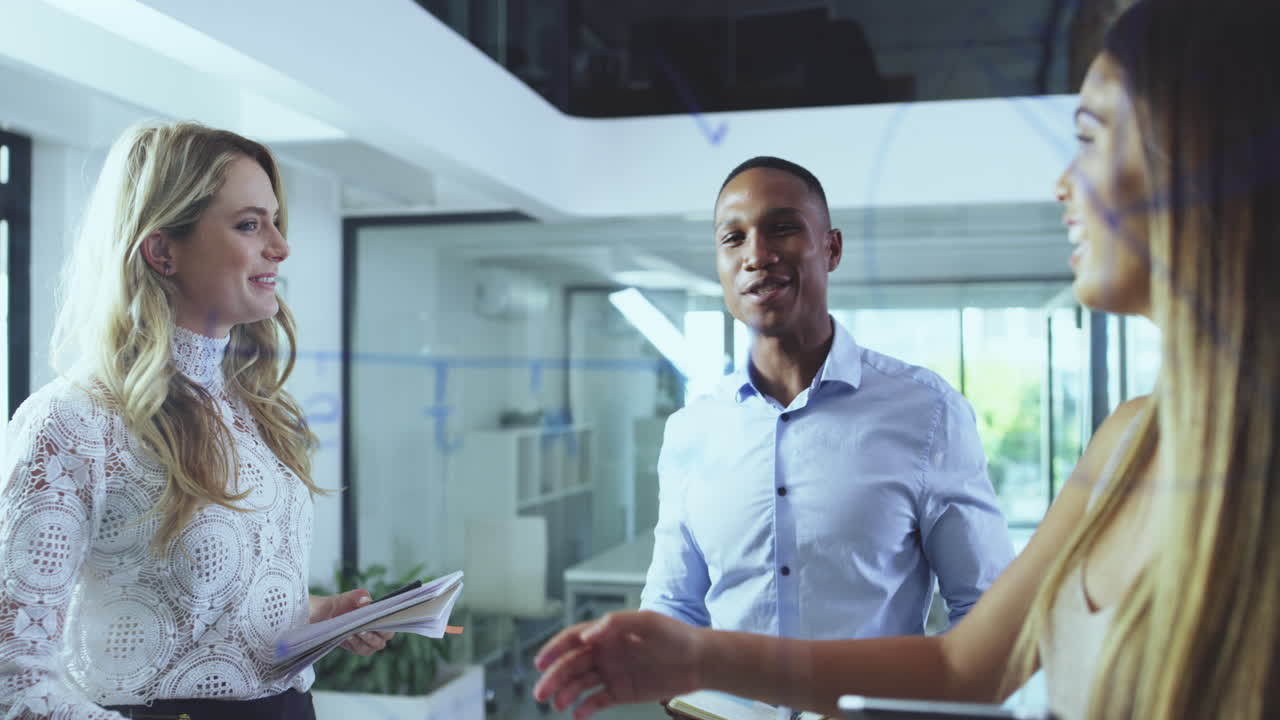 Discussing business together