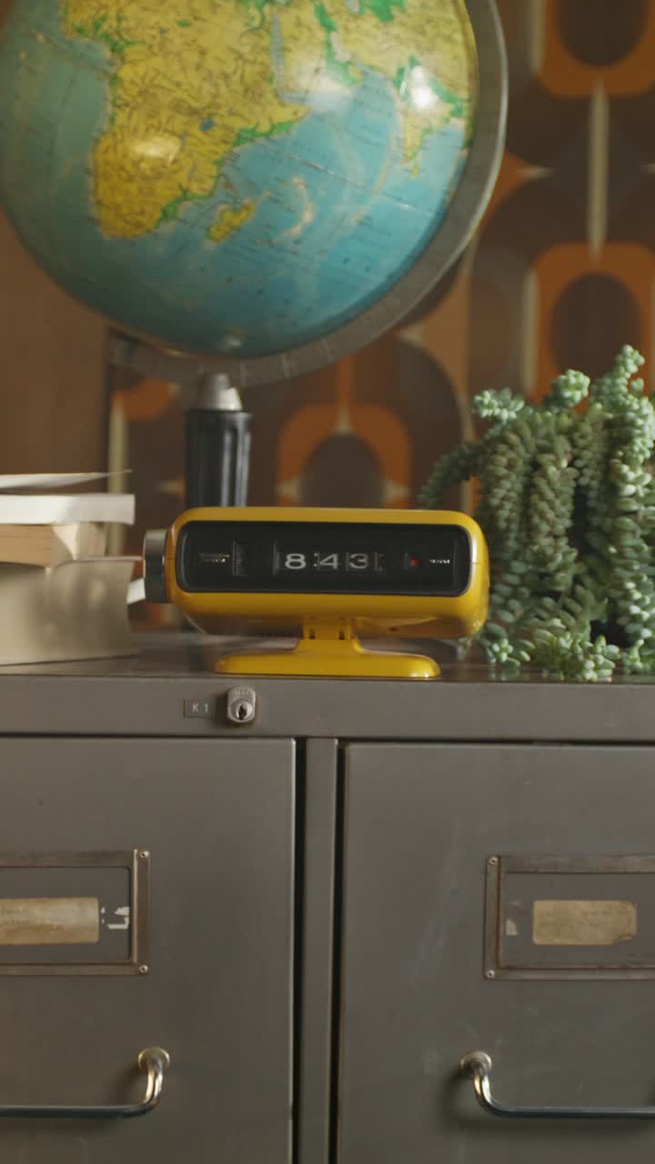 Vintage Yellow Digital Alarm Clock
