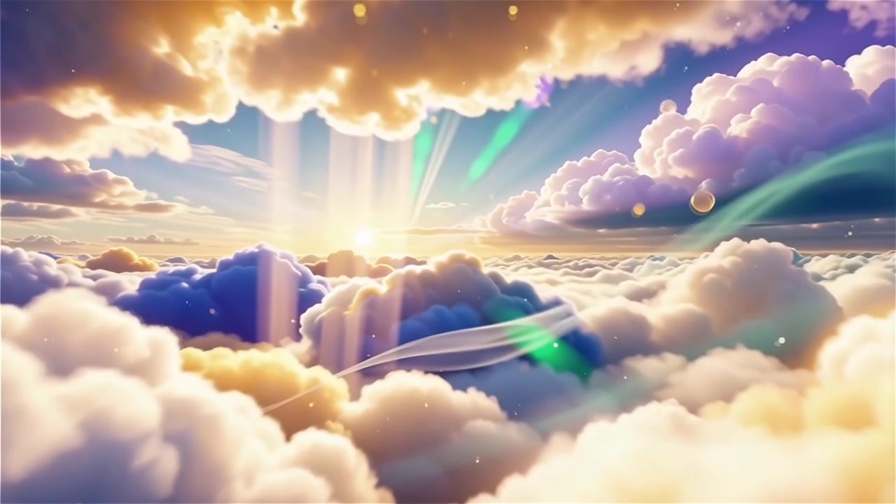 Christian Heavenly Light Worship Background