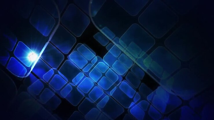 Animation of glowing connections moving over screens