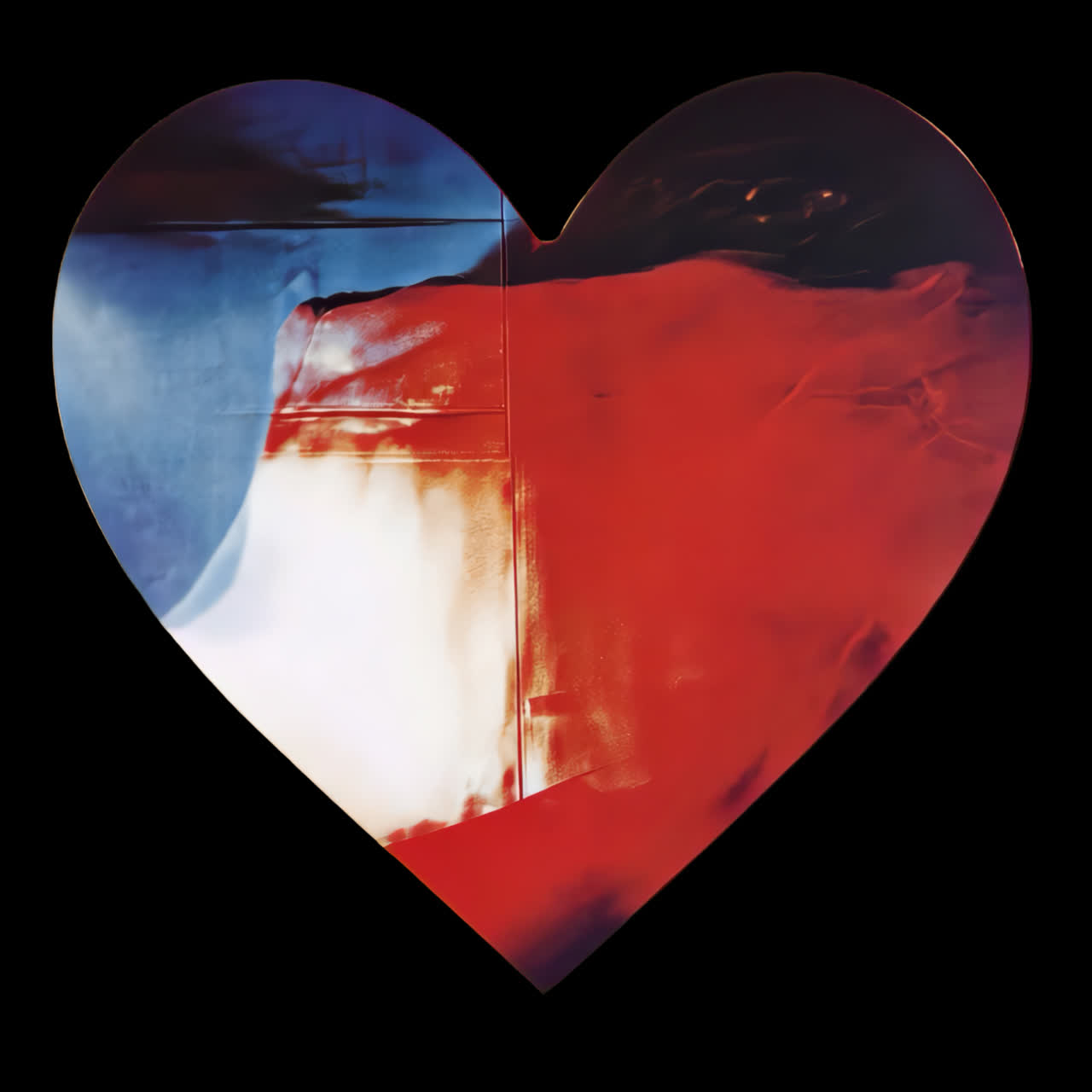 Abstract heart vibrant colors animation isolated asset, transparent 4K video, alpha channel, ProRes