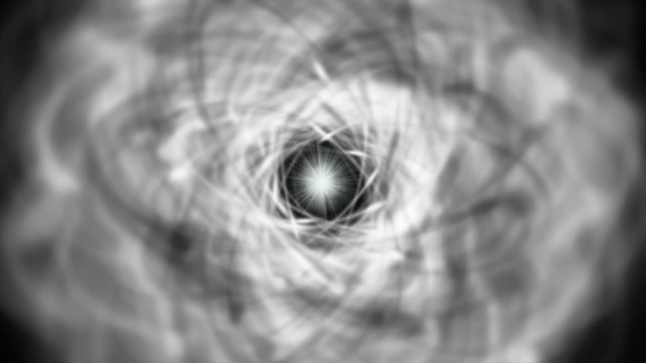 Atomic structure simulation with electron cloud and energetic nucleus. 60 FPS UHD