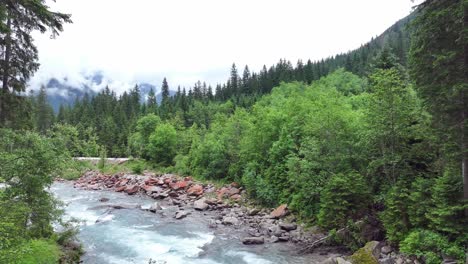 white water in motion flowing downstream