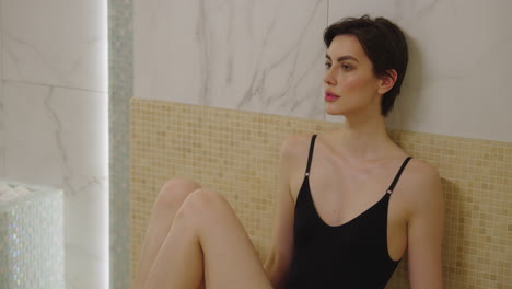 woman relaxing in a spa