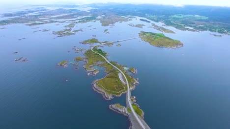 atlantic ocean road aerial footage norway