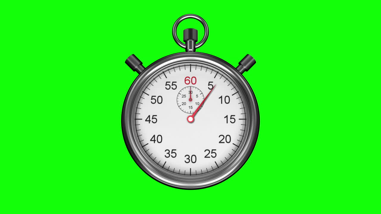 Stopwatch on green background