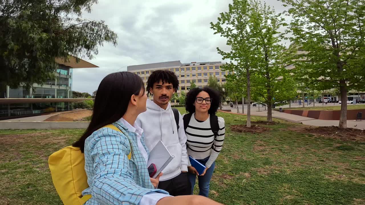 Group of students on a college campus