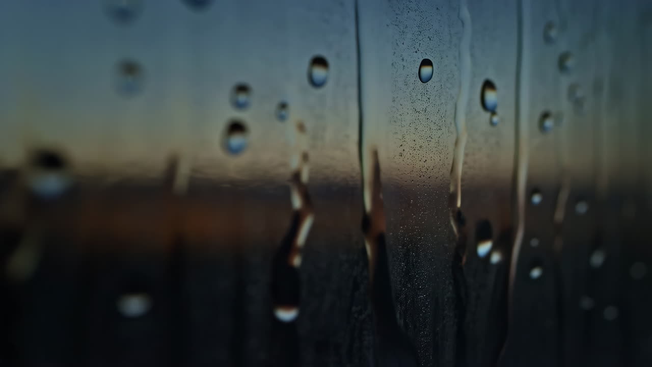 gotas de agua sobre el vidrio