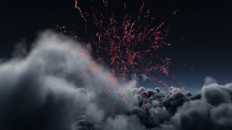 Feuerwerk-In-Den-Wolken