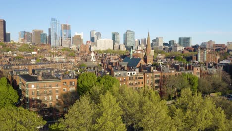 historic brick buildings in back bay boston neighborhood