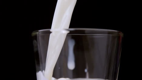 milk pouring into a glass