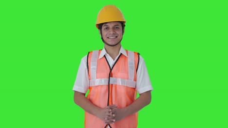 Happy-Indian-architect-smiling-to-the-camera-Green-screen