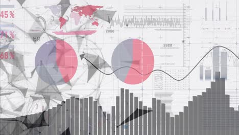 animation of data processing on white background