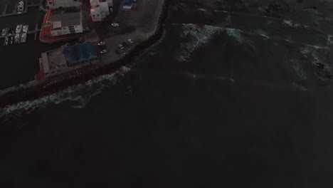 Beautiful-footage-hovering-over-a-harbour-and-ending-with-a-sunset