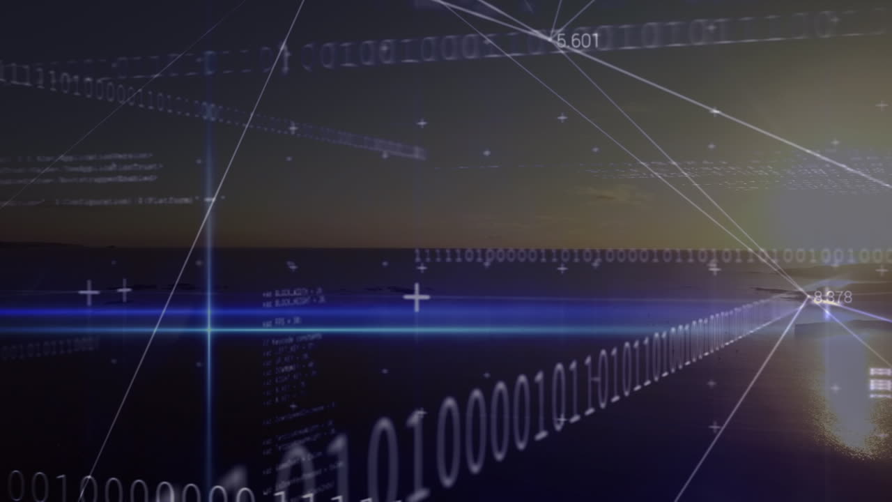 풍경에 대한 데이터 처리의 애니메이션