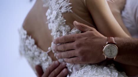 loving couple at a wedding