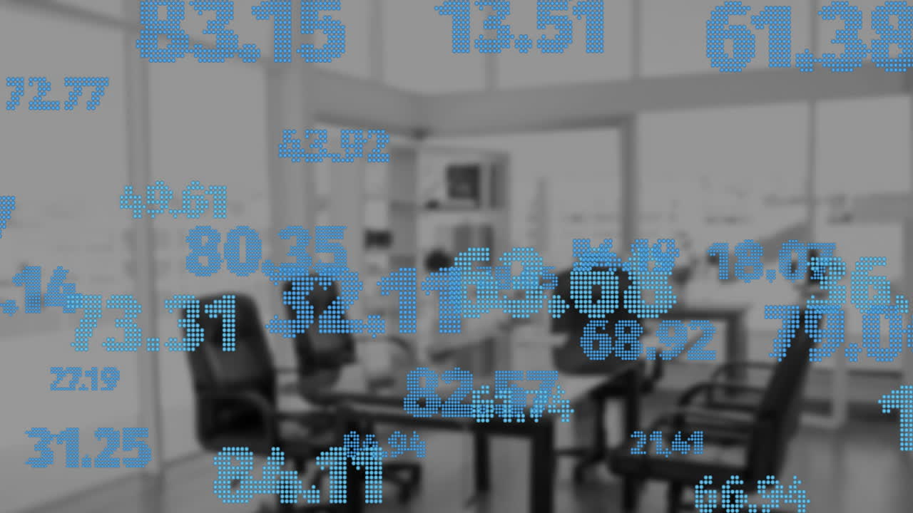 Animation of data processing over office