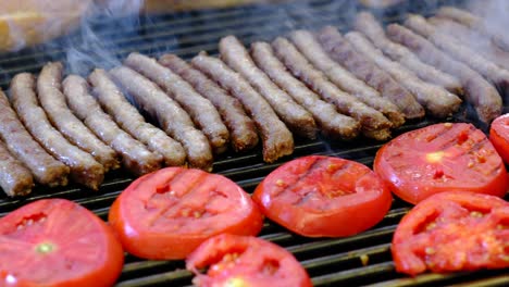 meatballs and tomatoes are cooking