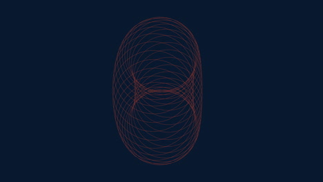 forma geométrica abstracta roja en el espacio oscuro