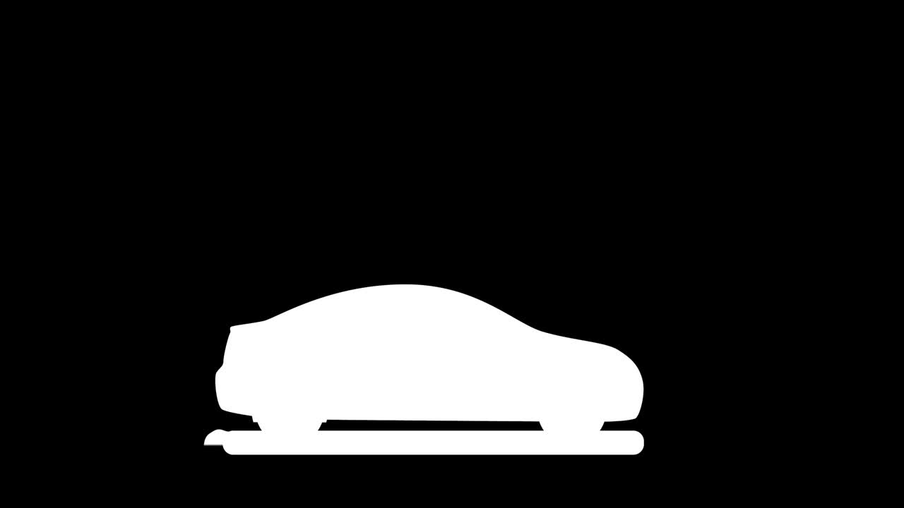 움직이는 자동차의 평평한 디자인 애니메이션.