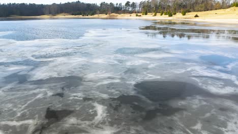 rising motion from the icy surfaces of a small inland lake to lake michigan