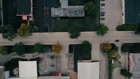 Bird-eye-daytime-aerial-view-over-Vernon-Hills,-Illinois