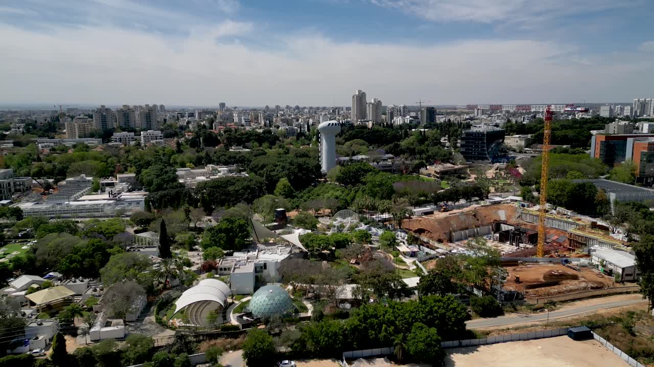 High resolution aerial drone 4K video of Weizmann Institute Electron Accelerator- Rehovot Israel
