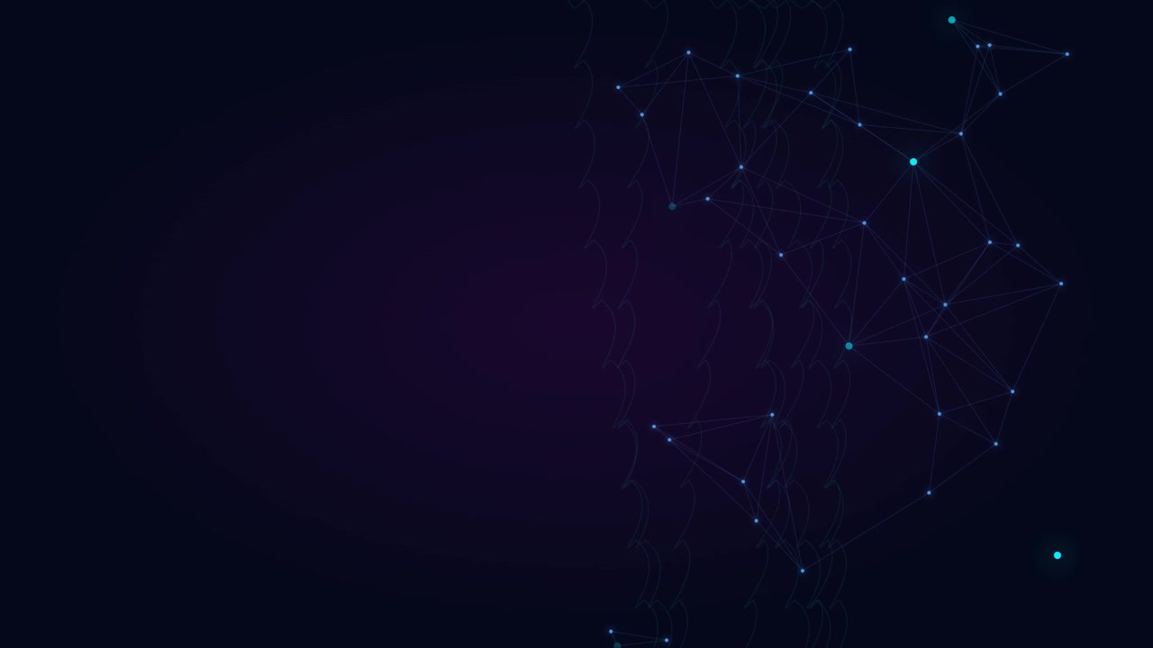 Abstract Digital Network Connection with Glowing Nodes and Lines