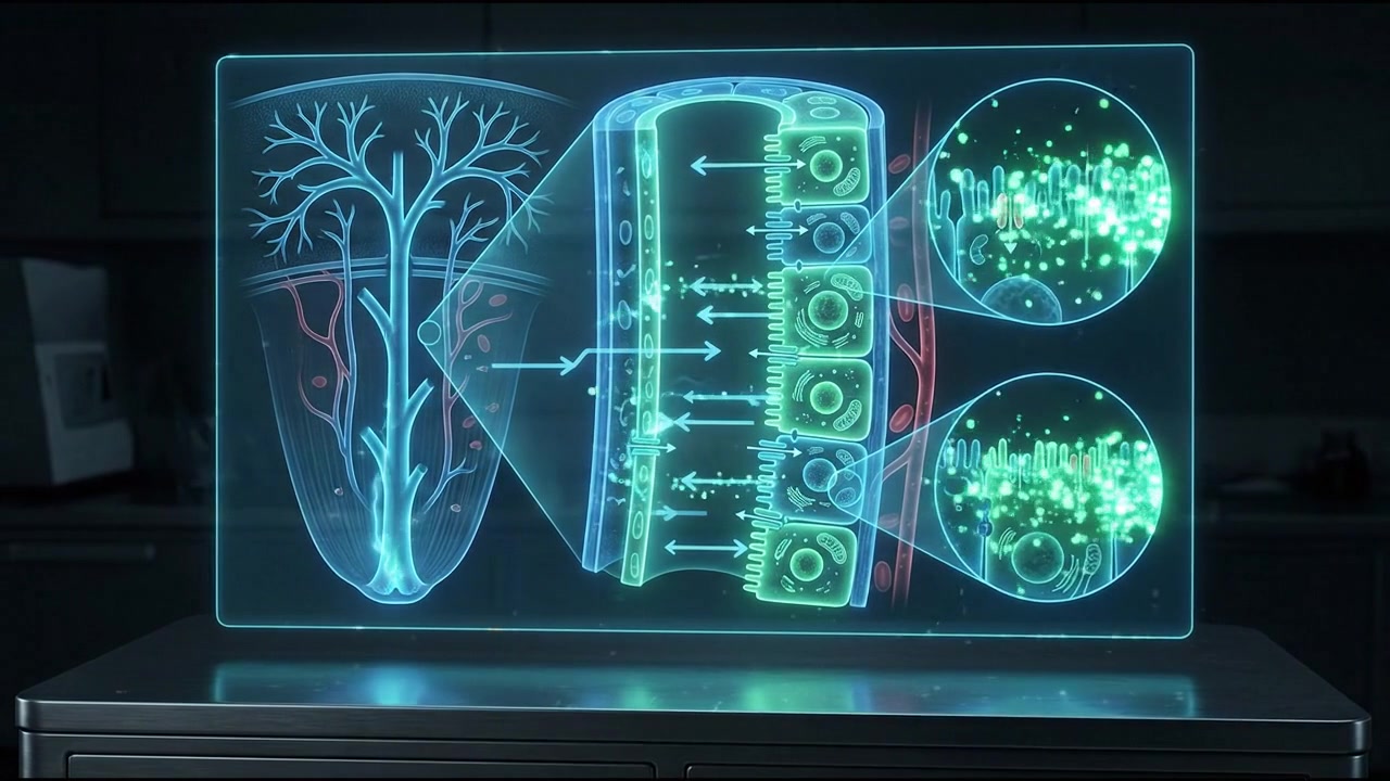 Interactive technical medical panel comparing multiple nephron structures