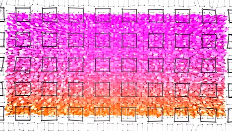 4k low poly background animation in loop. seamless 3d animation in modern geometric low poly style with gradient colors. creative simple background. v 1 violet orange plane with grid