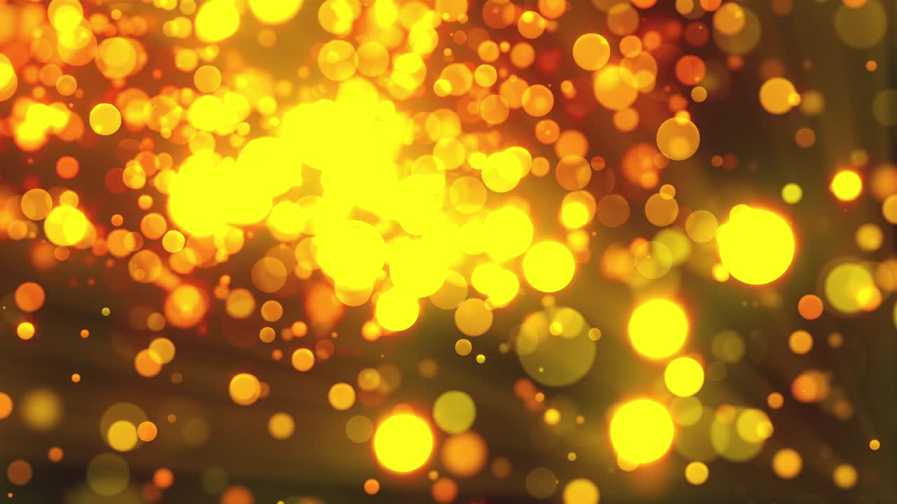 반이는 금색 원을 가진 크리스마스 배경 (bokeh, 컴퓨터 생성 3d 렌더링)