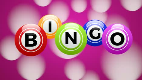 bingo lotería, fondo, bolas de la suerte y los números de la lotería. animación 2d. imágenes sin fisuras 4k