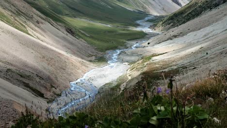 beautiful valley nature in kyrgyzstan mountains