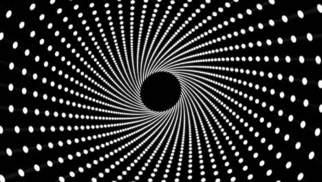 spinning dots- loop white and black