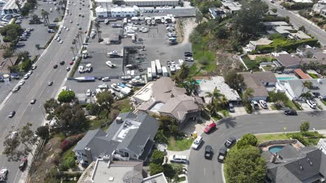 aerial view - newport beach california homes