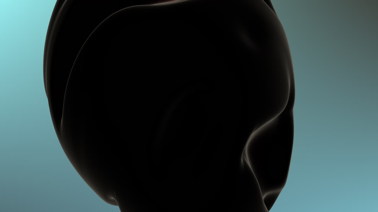 forma abstracta negra que fluye en patrón degradado