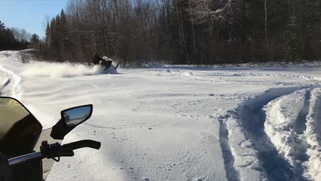 snowmobiling videos during winter time (ski doo)