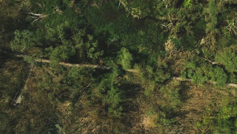 Imágenes-Aéreas-De-Gran-Altitud-De-Un-Sendero-Natural-Y-Su-Entorno