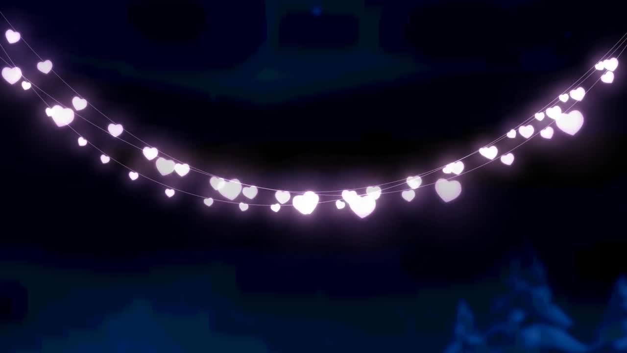 animación de luces de hadas brillantes sobre un fondo negro