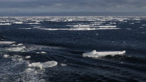 cruising through sea ice in antarctica