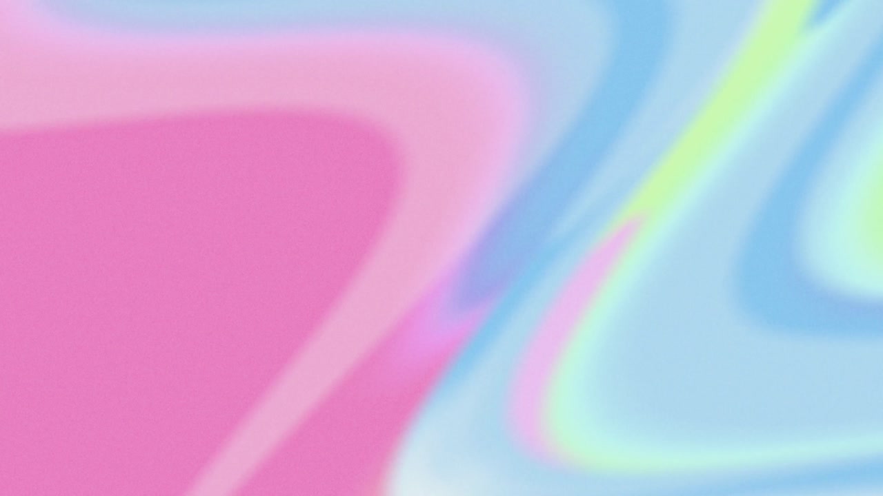 비중 있는 파스텔 분홍색과 파란색의 액체 소용돌이가 유기적으로 움직입니다.