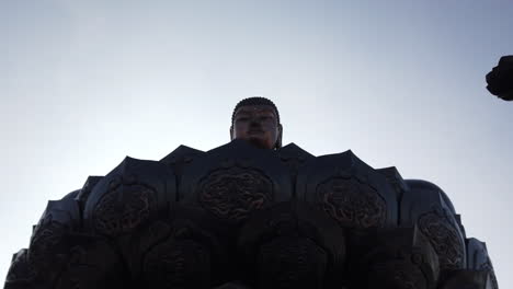 Large Bronze Buddha Statue on Lotus Throne