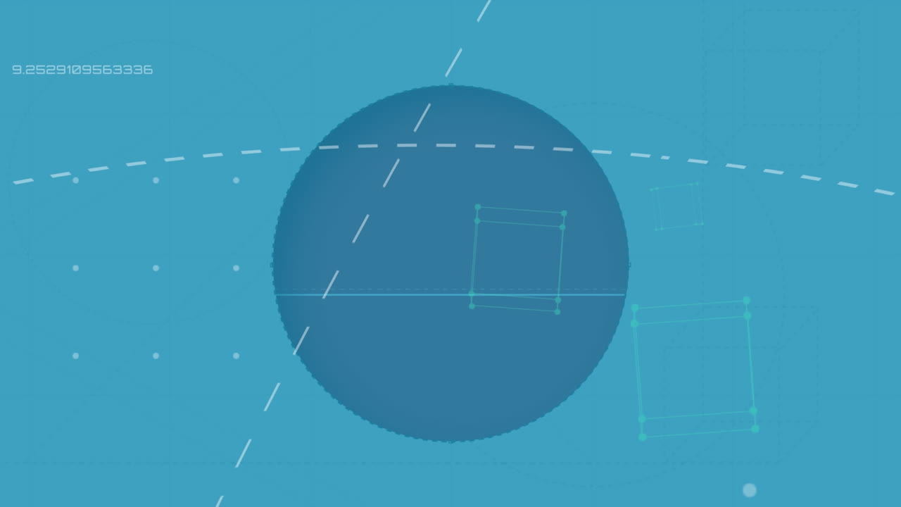 파란색 배경에 연결 및 화살표의 네트워크에 대한 지구의 애니메이션