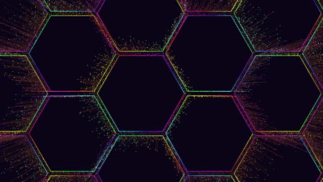 patrón de cuadrícula hexagonal de colores