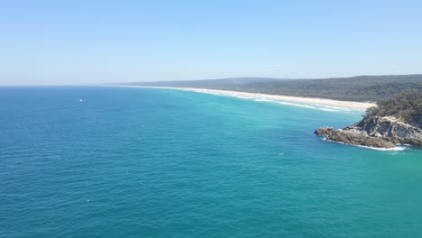 majestic blue water of the main beach in queensland, australia