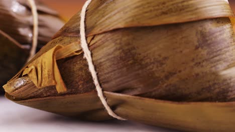 close-up of zongzi (rice dumplings)