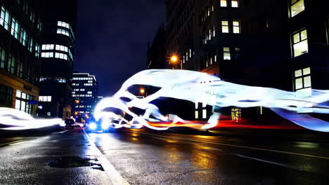 luces de la ciudad por la noche